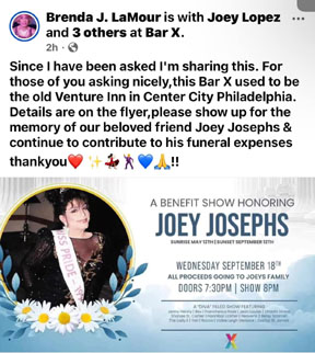 benefit show for Joey Josephs